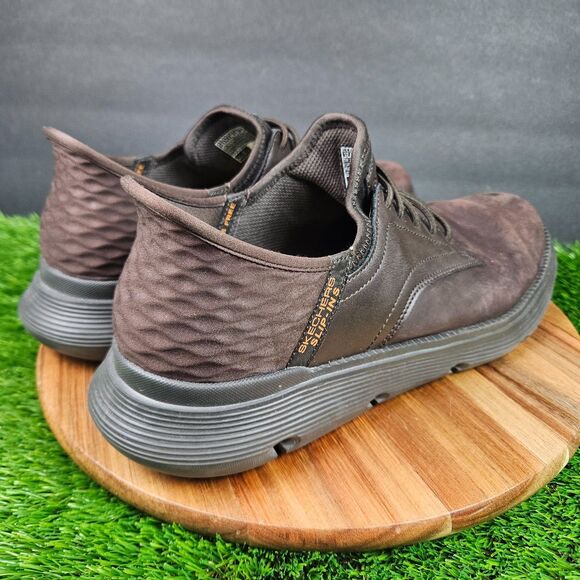 Skechers Garza Gervin Shoes Mens 12 Brown Slip-Ins Sneakers Leather SN 205046 main image 5